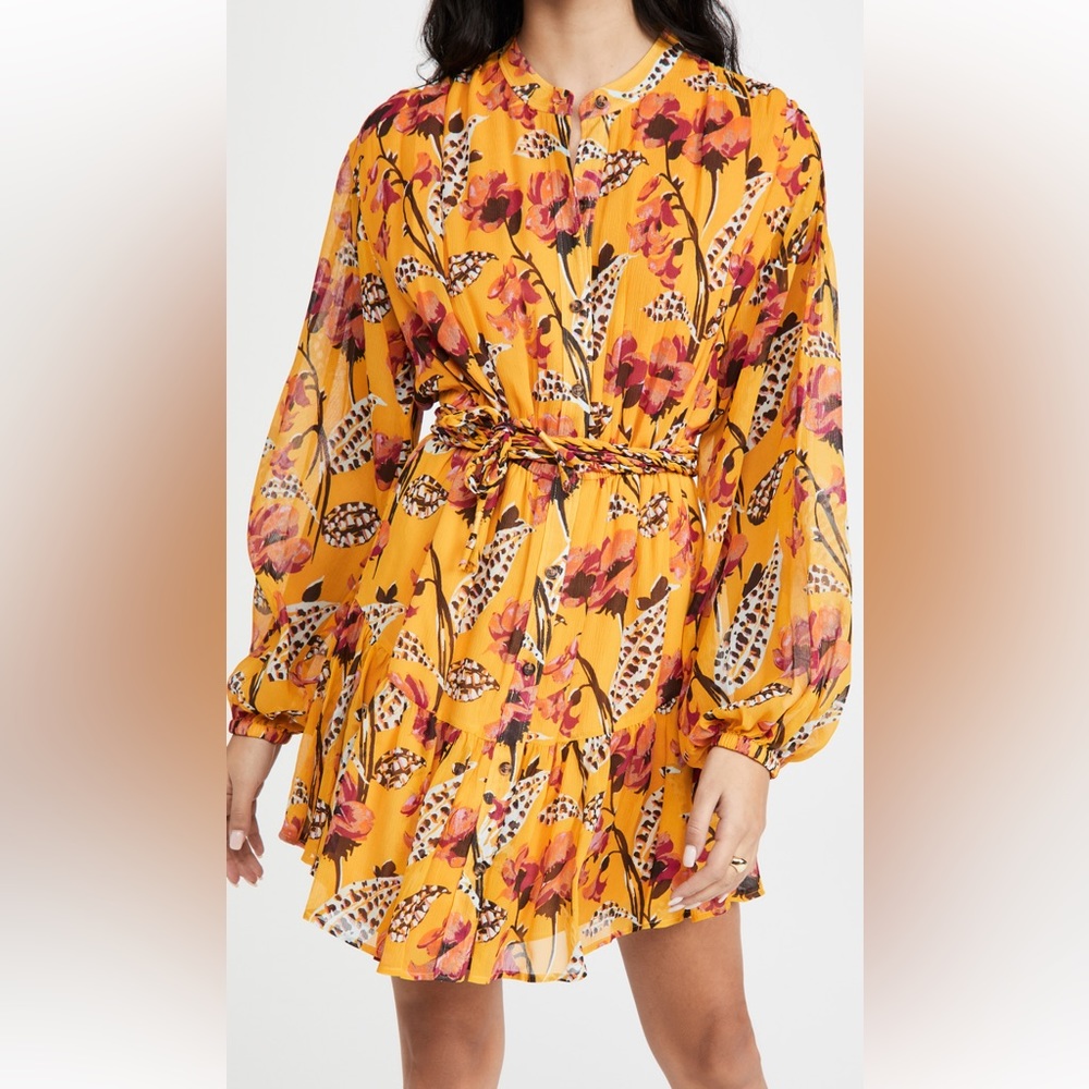 A.L.C. Jen Dress in Yellow Pattern Size 2